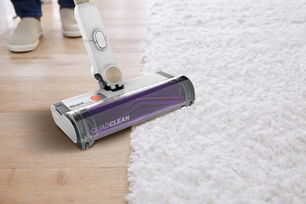 Aspirateur sans fil Shark Ninja Detect Pro avec vidange automatique, blanc/rose