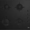 BEKO HILG64120S – Noir – Encastrable – 60 cm – Plaque de cuisson à gaz – Vitrocéramique – 4 zones