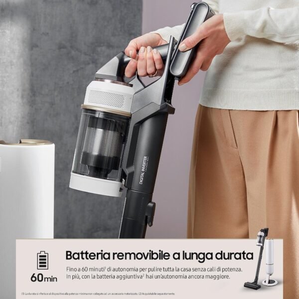 Aspirateur Samsung BESPOKE JET 2.0 PET VS20B95823W Blanc brumeux