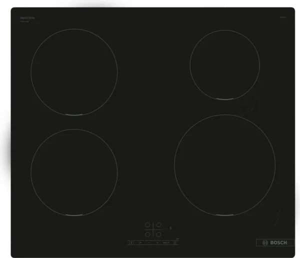 Plaque de cuisson Bosch Série 4 PUE611BB5E Noire encastrable 60 cm Zone à induction 4 zones