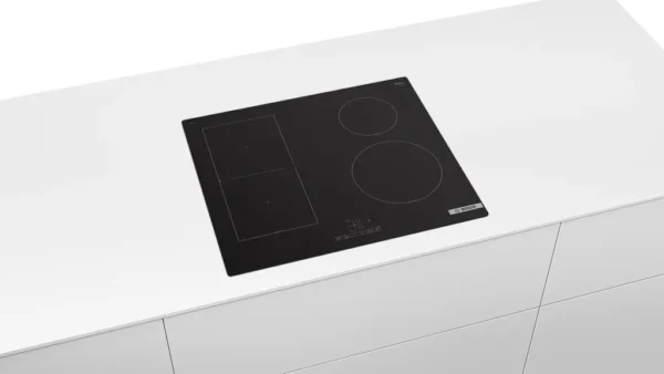 Plaque de cuisson à induction Bosch Série 4 PVS61RBB5E noire 60 cm encastrable avec 4 zones