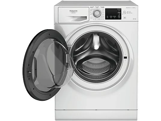 Lave-linge séchant HOTPOINT NDB 964489 WDA IT, chargement frontal, capacité de lavage 9 kg, capacité de séchage 6 kg, 16 programmes, profondeur 54 cm, blanc, classe énergétique A + lot de 4 pieds anti-vibrations KOENIC pour lave-linge + désodorisant d'intérieur MELICONI ECO PARFUM FRESH MUSK