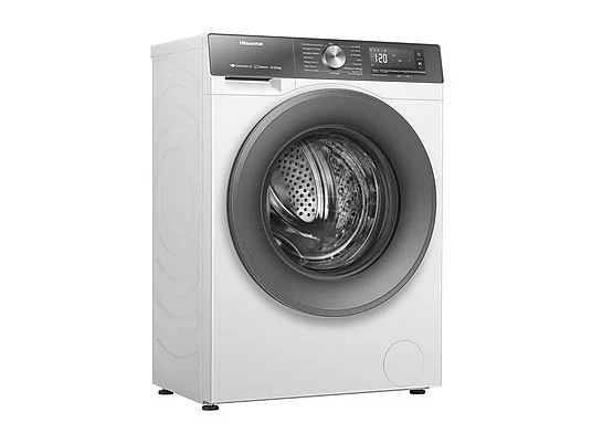 Lave-linge séchant HISENSE WD3S1043BW7, chargement frontal, capacité de lavage 10,5 kg, capacité de séchage 6 kg, 19 programmes, profondeur 59 cm, blanc/argent, classe énergétique A + lot de 4 pieds anti-vibrations KOENIC pour lave-linge + désodorisant d'intérieur MELICONI ECO PARFUM FRESH MUSK
