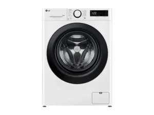 Lave-linge séchant LG AI DD D4R3009NSWB, chargement frontal, capacité de lavage 9 kg, capacité de séchage 6 kg, 12 programmes, profondeur 56,5 cm, blanc, classe énergétique A + lot de 4 pieds anti-vibrations KOENIC pour lave-linge + désodorisant d'intérieur MELICONI ECO PARFUM FRESH MUSK