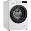 Lave-linge séchant LG AI DD D4R3009NSWB, chargement frontal, capacité de lavage 9 kg, capacité de séchage 6 kg, 12 programmes, profondeur 56,5 cm, blanc, classe énergétique A + lot de 4 pieds anti-vibrations KOENIC pour lave-linge + désodorisant d'intérieur MELICONI ECO PARFUM FRESH MUSK