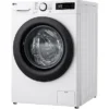 Lave-linge séchant LG AI DD D4R3009NSWB, chargement frontal, capacité de lavage 9 kg, capacité de séchage 6 kg, 12 programmes, profondeur 56,5 cm, blanc, classe énergétique A + lot de 4 pieds anti-vibrations KOENIC pour lave-linge + désodorisant d'intérieur MELICONI ECO PARFUM FRESH MUSK