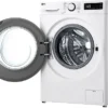 Lave-linge séchant LG AI DD D4R3009NSWB, chargement frontal, capacité de lavage 9 kg, capacité de séchage 6 kg, 12 programmes, profondeur 56,5 cm, blanc, classe énergétique A + lot de 4 pieds anti-vibrations KOENIC pour lave-linge + désodorisant d'intérieur MELICONI ECO PARFUM FRESH MUSK