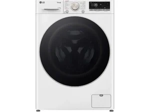 Lave-linge séchant LG AI DD D4R7011TSWG, chargement frontal, capacité de lavage 11 kg, capacité de séchage 6 kg, 13 programmes, profondeur 56,5 cm, blanc, classe énergétique A + lot de 4 pieds anti-vibrations KOENIC pour lave-linge + désodorisant d'intérieur MELICONI ECO PARFUM FRESH MUSK
