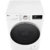 Lave-linge séchant LG AI DD D4R7011TSWG, chargement frontal, capacité de lavage 11 kg, capacité de séchage 6 kg, 13 programmes, profondeur 56,5 cm, blanc, classe énergétique A + lot de 4 pieds anti-vibrations KOENIC pour lave-linge + désodorisant d'intérieur MELICONI ECO PARFUM FRESH MUSK