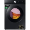 Lave-linge séchant SAMSUNG WD11DB7B85GBU3, chargement frontal, capacité de lavage 11 kg, capacité de séchage 6 kg, 25 programmes, profondeur 60 cm, noir, classe énergétique A + lot de 4 pieds anti-vibrations KOENIC pour lave-linge, parfum MELICONI ECO PARFUM MUSC FRAIS