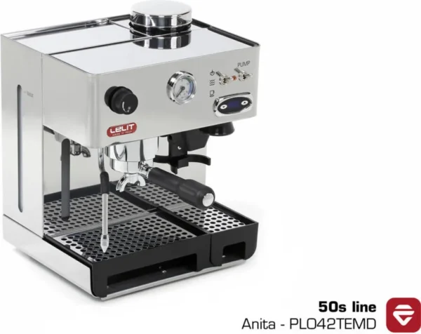 Lelit PL042TEMD - Machine à expresso - 2,7 litres - Café en grains - Café moulu - Broyeur intégré - 1200 W - Acier inoxydable