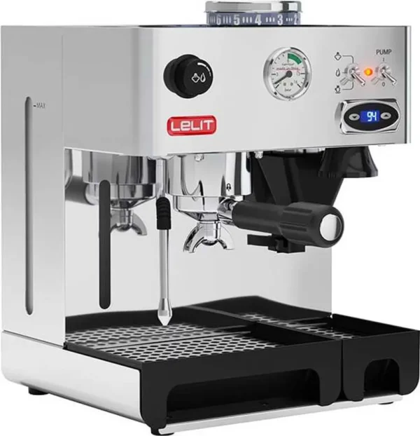 Lelit PL042TEMD - Machine à expresso - 2,7 litres - Café en grains - Café moulu - Broyeur intégré - 1200 W - Acier inoxydable
