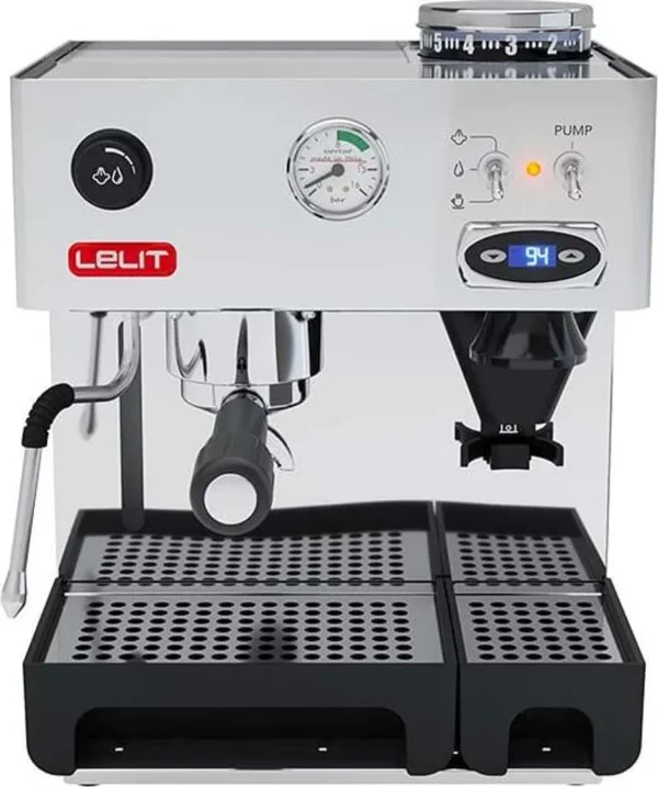Lelit PL042TEMD - Machine à expresso - 2,7 litres - Café en grains - Café moulu - Broyeur intégré - 1200 W - Acier inoxydable