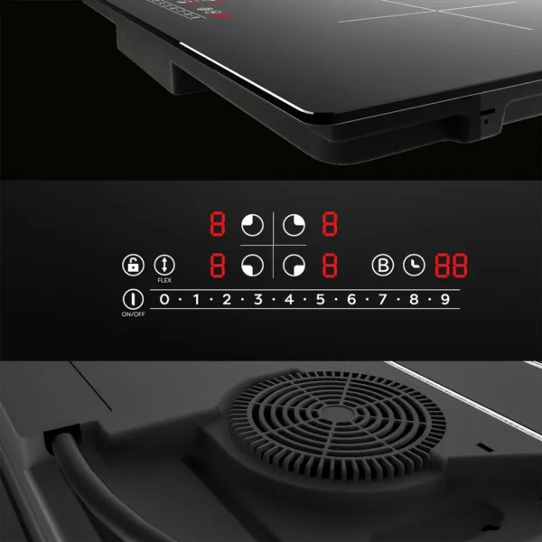 Plaque de cuisson à induction CIARRA Flex 60 cm, 4 zones, encastrable, BOOST Flex Zone VM4BFBIH